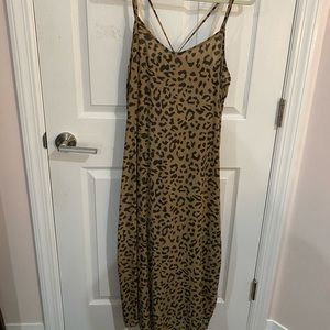 aerie animal print midi dress